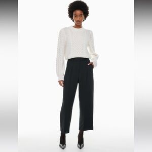 Wilfred Effortless Cropped High Waist Wide Leg Black Pant NWT Plus Size 16